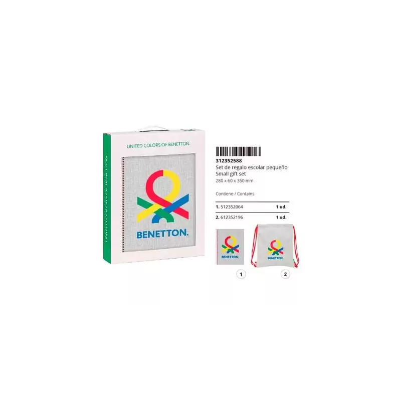 (312352588) SAFTA SET DE REGALO PEQUEÑO BENETTON "POP"