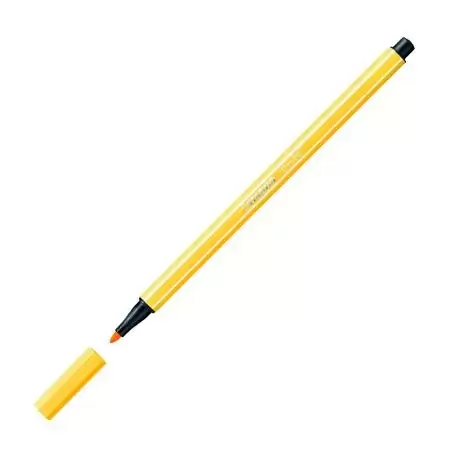 (68/44) STABILO ROTULADOR PEN 68 AMARILLO CAJA 10 UD