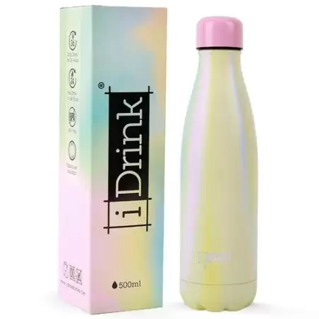 (ID0095) I-DRINK BOTELLA ISOTÉRMICA 500ML A/INOXIDABLE RAINBOW DREAM