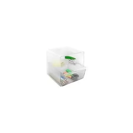 (6707 CS TP) ARCHIVO 2000 ORGANIZADOR ARCHICUBO DIVISOR 1 CAJÓN + 1 COMPARTIMENTO 190X150X150 MM CRISTAL TRANSPARENTE