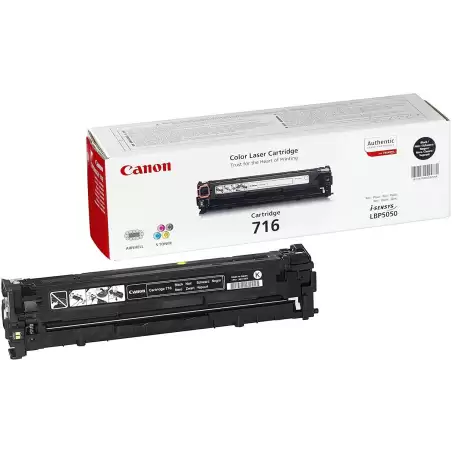 (1980B002AA) CANON TONER NEGRO LBP 5050/5050N - MF 8030/8050 - CN 800CW - CRG 716BK