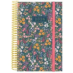 (742293026) FINOCAM AGENDA ESPIRAL DESIGN COLLECTION E5-117X181MM 1DP TAPA PP FLORA 2026