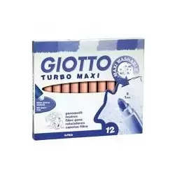 (F456013) GIOTTO ROTULADORES TURBO MAXI OCRE MARRÓN ESTUCHE 12 UD