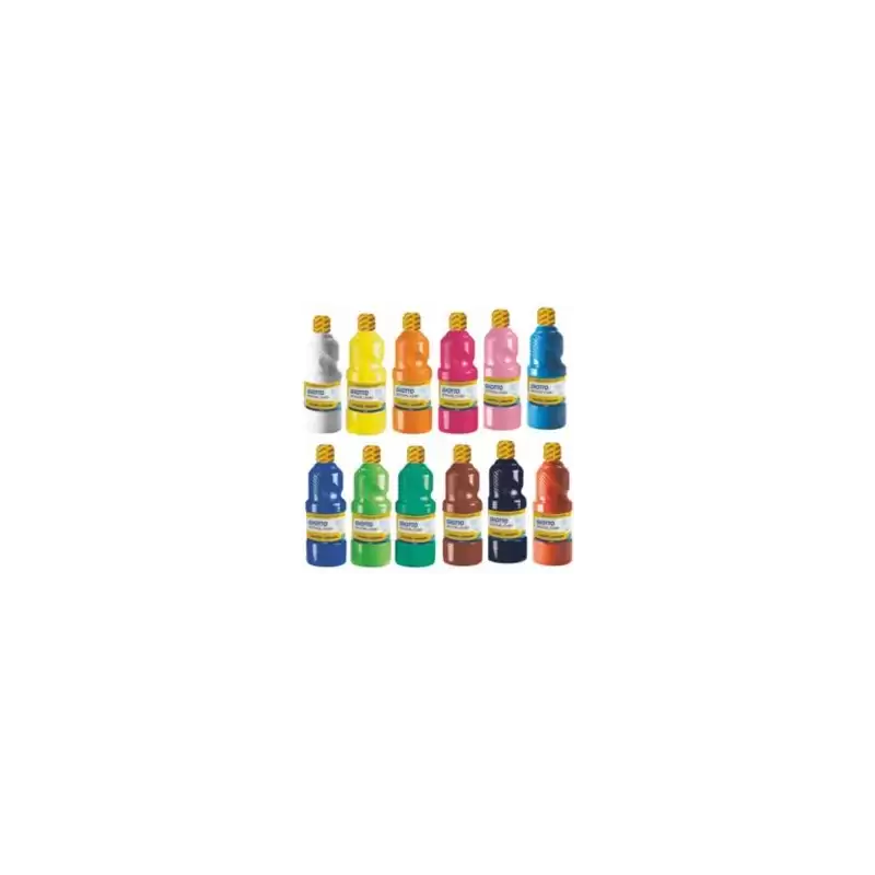 (F53550500) GIOTTO TÉMPERA ESCOLAR LAVABLE NARANJA BOTELLA 1000 ML