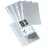 (03802000) GRAFOPLÁS FUNDAS PORTATARJETAS 1/4 LOMO REFORZADO 11 TALADROS PP TRANSPARENTE BOLSA 10 UD