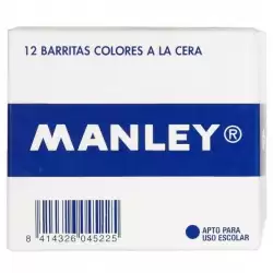 (MNC04668) MANLEY ESTUCHE DE 12  CERAS 60MM (23) VERDE TURQUESA