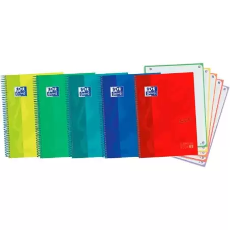 (400138671) OXFORD CUADERNO EBOOK 5 TOUCH ESPIRAL MICROPERFORADO A4+ 120H 5X5MM TAPA EXTRADURA C/SURTIDOS VIVOS