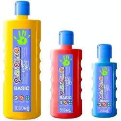 (17671) PLAYCOLOR PINTURA DE DEDOS FINGER PAINT BASIC BOTELLA 250ML NEGRO