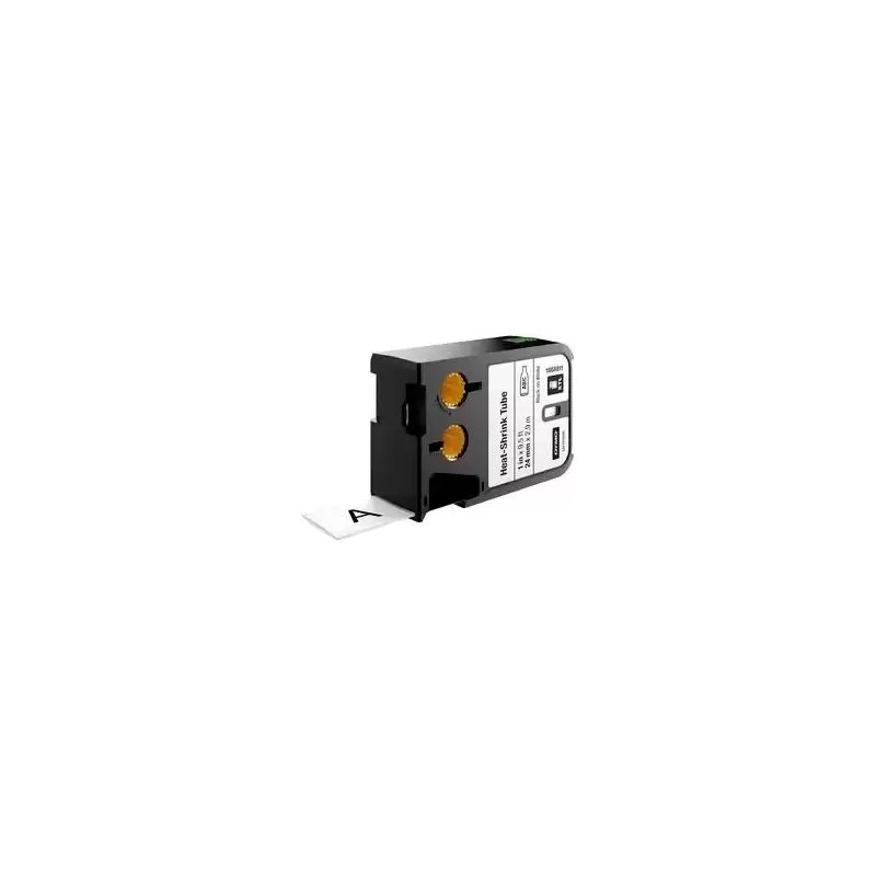 (1868811) DYMO RHINO TUBO TERMORRETRACTIL NEGRO SOBRE BLANCO 24MM