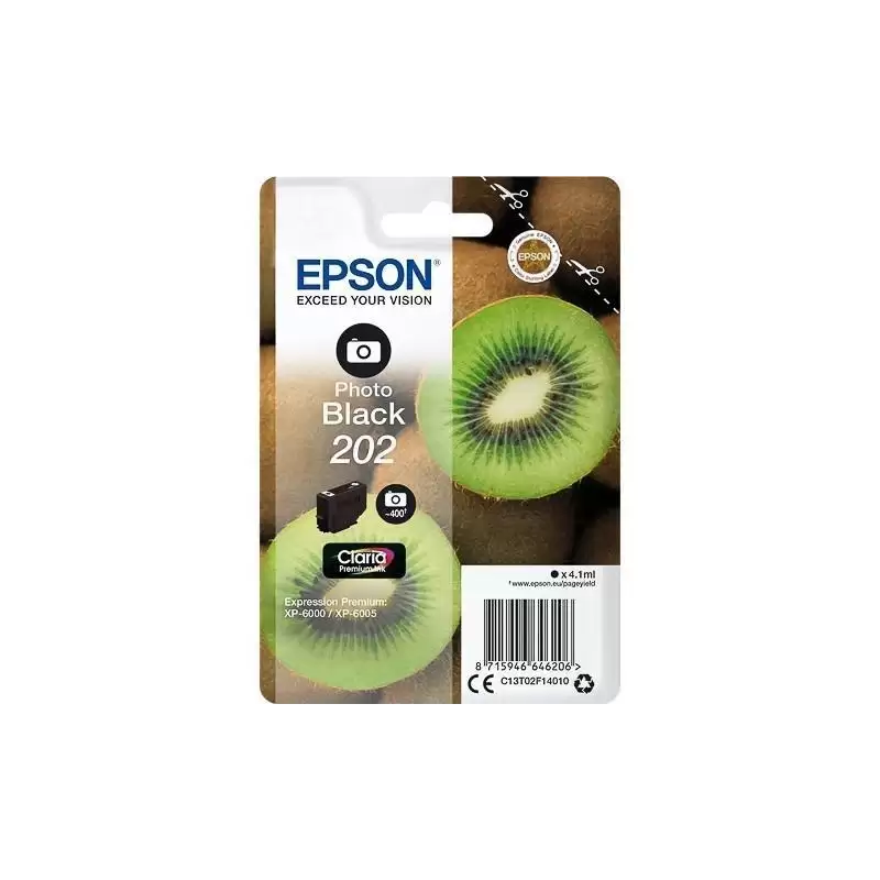(C13T02F14010) EPSON SINGLEPACK FOTO NEGRO 202 CLARIA PREMIUM INK