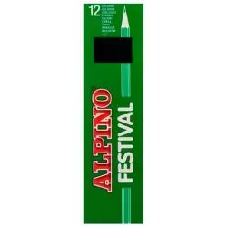 (C0131001) ALPINO LÁPICES DE COLORES FESTIVAL NEGRO CAJA 12 UD