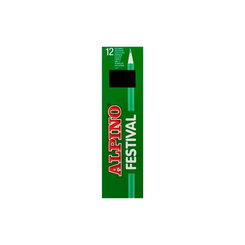 (C0131001) ALPINO LÁPICES DE COLORES FESTIVAL NEGRO CAJA 12 UD
