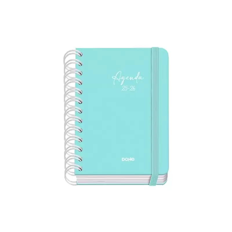 (51938) DOHE AGENDA ESCOLAR SERENITY WIRE´O A6 ESPIRAL DOBLE DP TAPA DURA VERDE 2025-2026