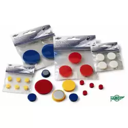 (60-30-01) FAIBO 3 IMANES REDONDOS 30MM BLANCO EN BLISTER