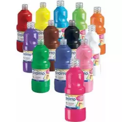(F535312) GIOTTO TÉMPERA ESCOLAR LAVABLE VERDE OSCURO BOTELLA 500 ML