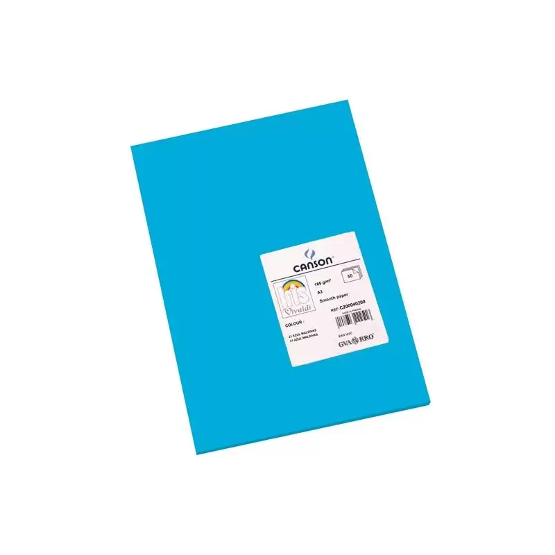 (C200040200) IRIS CARTULINA 297X420MM 185GR AZUL MALDIVAS -50U-
