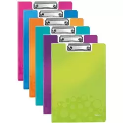 (41990199) LEITZ CARPETA MINICLIP WOW A4 CON TAPA POLYFOAM PACK 10 UD C/SURTIDOS