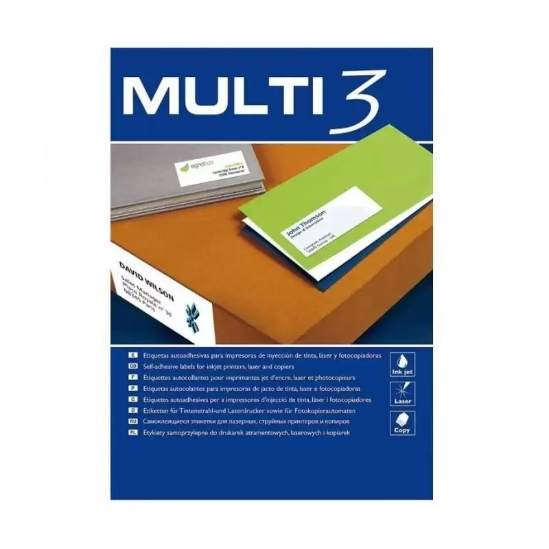 (10495) MULTI-3 ETIQUETAS ADHESIVAS 70X33