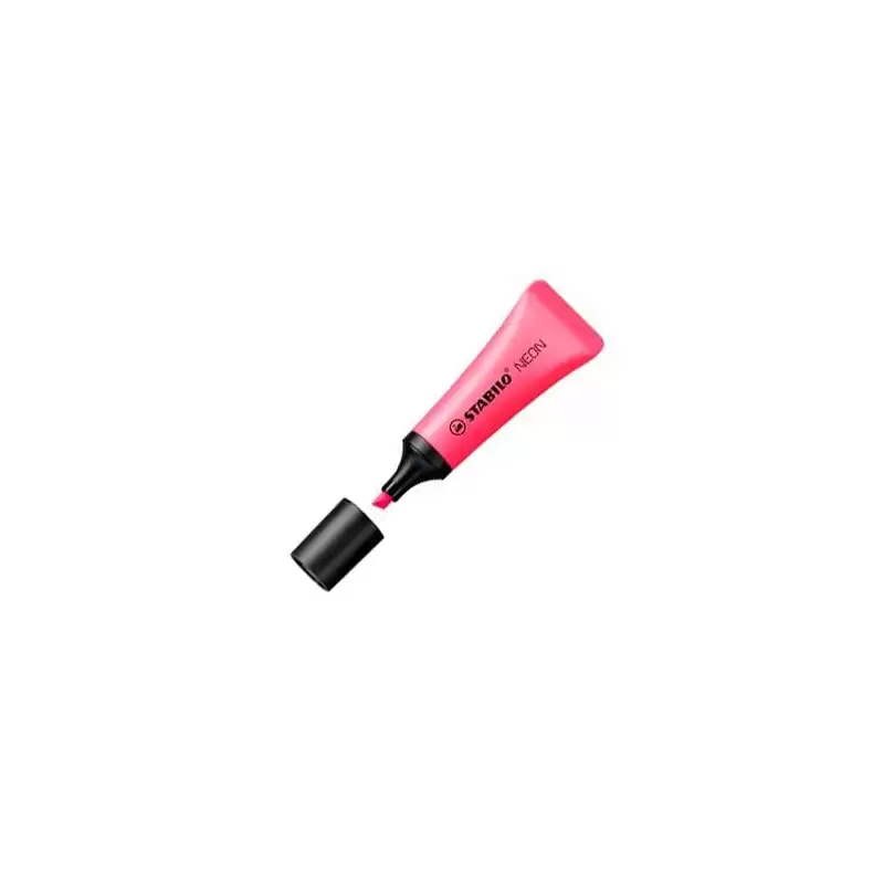(72/56) STABILO MARCADOR FLUORESCENTE NEON ROSA CAJA 10 UD