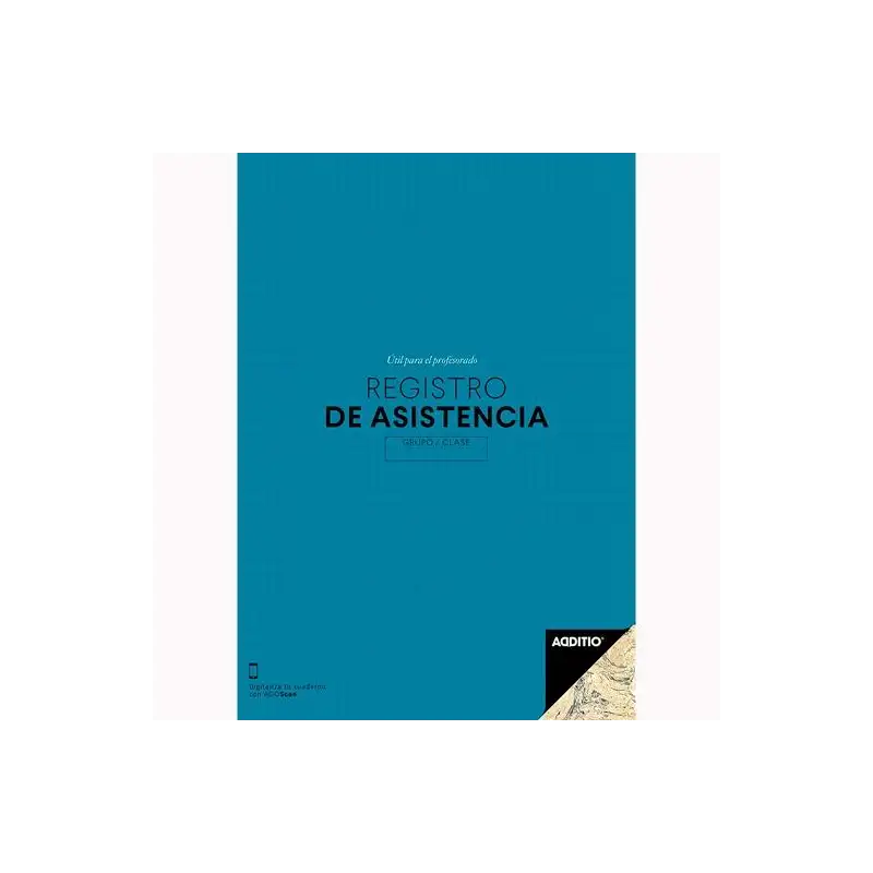 (P162) ADDITIO REGISTRO DE ASISTENCIA PARA EL ALUMNADO 16 PÁGINAS PVC AZUL