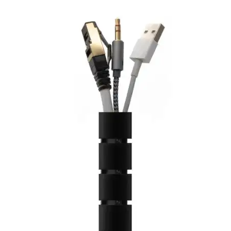 (A151-0604) AISENS ORGANIZADOR DE CABLE EN ESPIRAL 25MM NEGRO 2