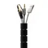 (A151-0605) AISENS ORGANIZADOR DE CABLE EN ESPIRAL 25MM NEGRO 3