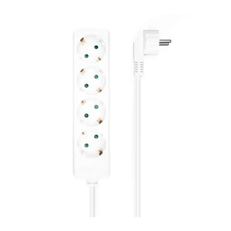 (A154-0533) AISENS REGLETA DE ENCHUFES CON 4 TOMAS SIN INTERRUPTOR CABLE 1