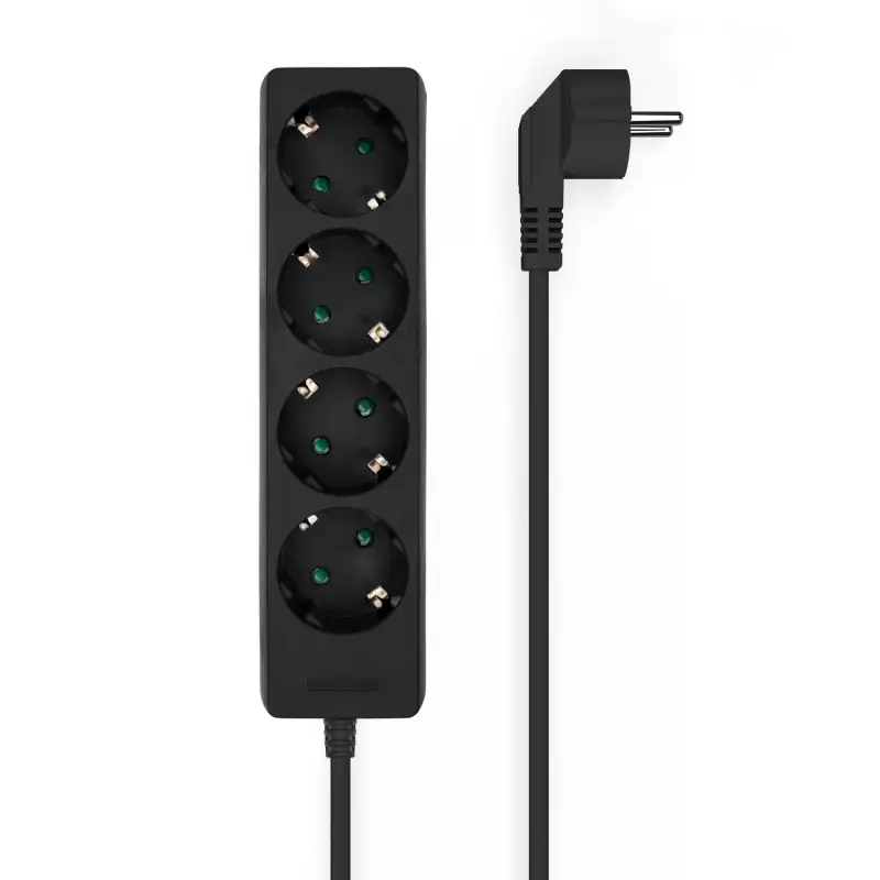 (A154-0534) AISENS REGLETA DE ENCHUFES CON 4 TOMAS SIN INTERRUPTOR CABLE 1