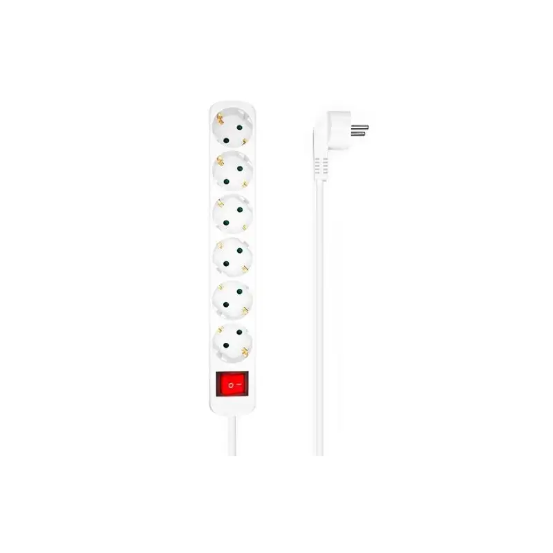 (A154-0535) AISENS REGLETA DE ENCHUFES CON 6 TOMAS CON INTERRUPTOR CABLE 1