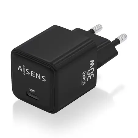 (ASCH-30W1P036-BK) AISENS CARGADOR GAN 30W