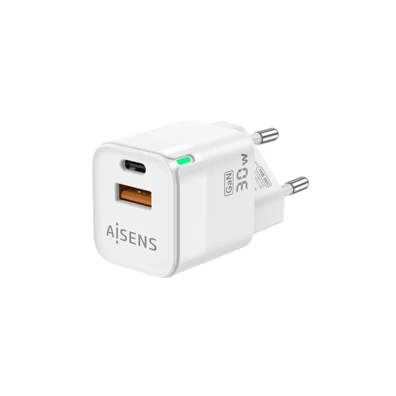 (ASCH-30W2P004-W) AISENS CARGADOR GAN 30W