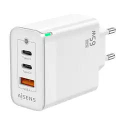 (ASCH-65W3P007-W) AISENS CARGADOR GAN 65W