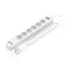 (ASPS-2A2C16-W) AISENS REGLETA DE 6 TOMAS + 2 PUERTOS USB-A + 2 PUERTOS USB-C BOTÓN DE APAGADO Y ENCENDIDO 1