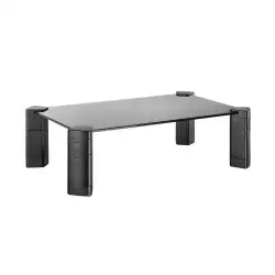 (MR01C-109) AISENS SOPORTE ELEVADOR CRISTAL PARA MONITOR/PORTATIL NEGRO