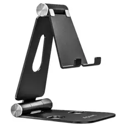 (MS2PXL-096) AISENS SOPORTE DE SOBREMESA TAMAÑO XL AJUSTABLE 2 PIVOTES PARA MOVIL/TABLET NEGRO