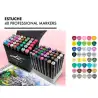 (AB-0740) ALEX BOG ROTULADORES LUXURY CANVAS GAMA ARTIST DOBLE PUNTA FINA/BISELADA C/SURTIDOS ESTUCHE DE LUJO 40 UD