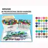 (AB-1240) ALEX BOG ROTULADORES CANVAS LUXE PROFESSIONAL BRUSH MARKET DOBLE PUNTA BISELADA/PINCEL C/SURTIDOS ESTUCHE 40 UD