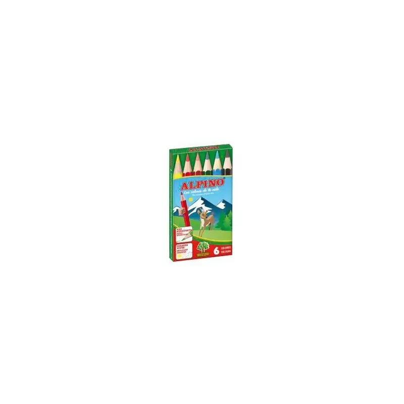 (AL010651) ALPINO LÁPICES DE COLORES CORTOS 85MM C/SURTIDOS ESTUCHE 6 UD