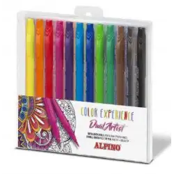 (AR000186) ALPINO ROTULADORES COLOR EXPERIENCE DUAL ARTIST DOBLE PUNTA PERFILA/COLOREA C/SURTIDOS ESTUCHE 12 UD