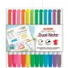 (AR001142) ALPINO ROTULADORES DUAL NOTE PUNTA FINA Y PUNTA BISELADA C/SURTIDOS ESTUCHE 12 UD