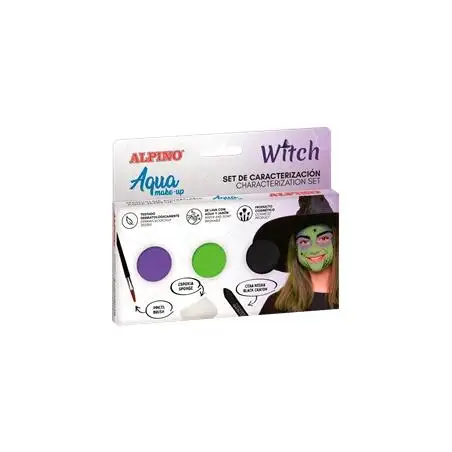 (DL000680) ALPINO MAQUILLAJE AL AGUA SET DE CARACTERIZACIÓN BRUJA