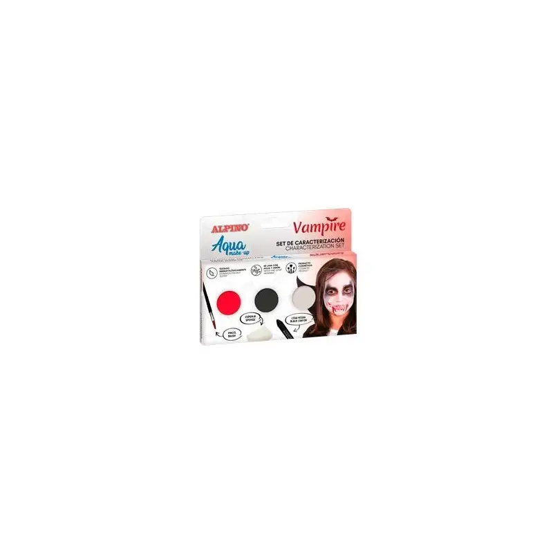 (DL000682) ALPINO MAQUILLAJE AL AGUA SET DE CARACTERIZACIÓN VAMPIRO