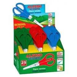 (PT0013) ALPINO TIJERAS ESCOLARES SCHOOL ESPECIAL ACERO INOXIDABLE C/SURTIDOS