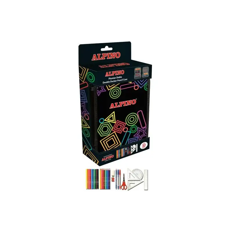 (UA000166) ALPINO PLUMIER DOBLE BLACK EN BLÍSTER MATERIAL INCLUÍDO