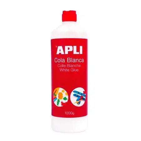 (12851) APLI COLA BLANCA LÍQUIDA BOTE CON APLICADOR 1KG