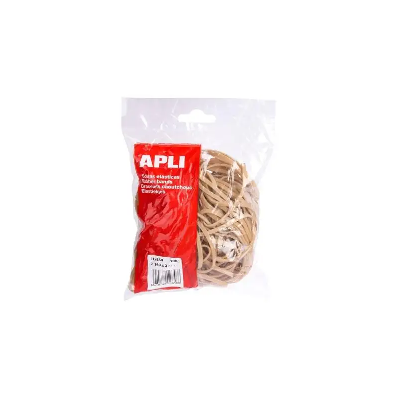 (12858) APLI GOMA ELÁSTICA MARRÓN CAUCHO 160X3MM 100 GR.