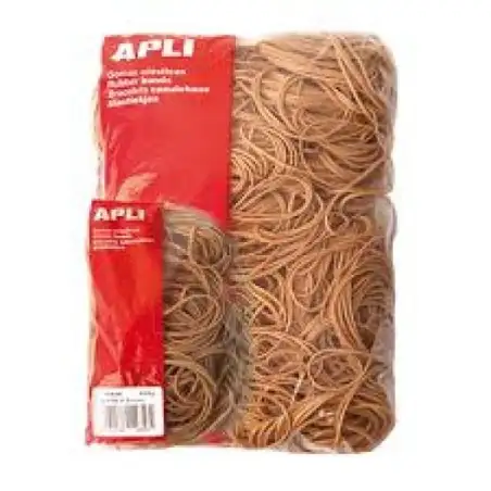 (12860) APLI GOMA ELÁSTICA MARRÓN CAUCHO 80X5MM 100 GR.