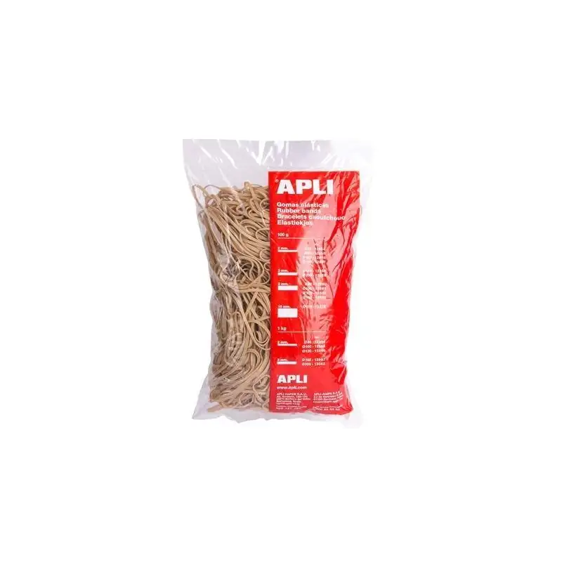 (12861) APLI GOMA ELÁSTICA MARRÓN CAUCHO 100X5MM 100 GR.