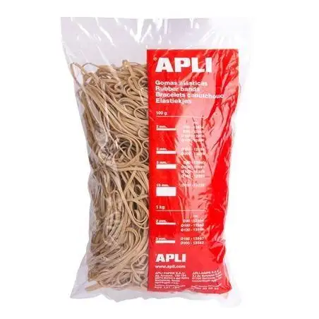 (12861) APLI GOMA ELÁSTICA MARRÓN CAUCHO 100X5MM 100 GR.