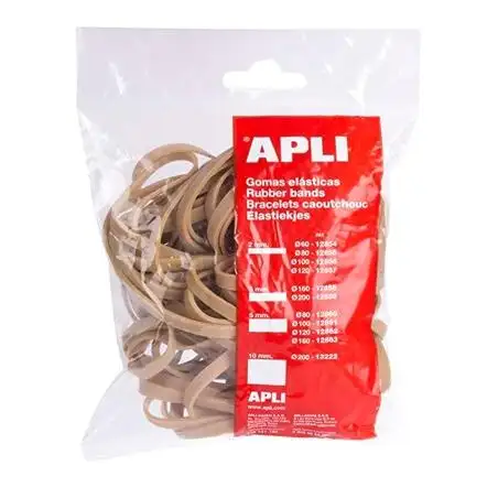 (12862) APLI GOMA ELÁSTICA MARRÓN CAUCHO 120X5MM 100 GR.